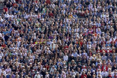 High angle view of group of people