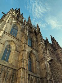 Low angle view of traditional building against sky