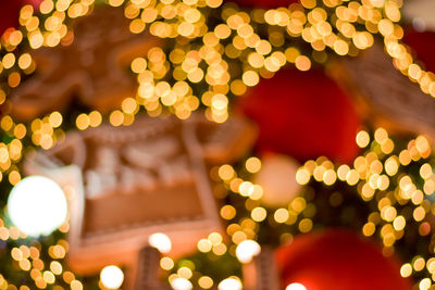 Close-up of illuminated christmas lights