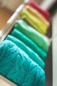 Close-up of multi colored towels
