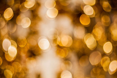 Defocused image of illuminated lights