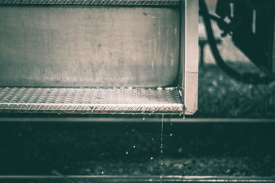 High angle view of empty window