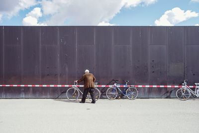 People parked at roadside