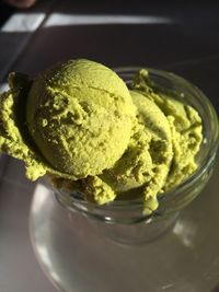 Close-up of ice cream in plate