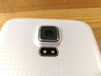 Close-up of camera
