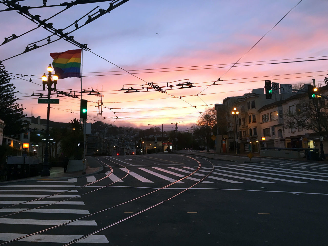 VIEW OF CITY AT DUSK