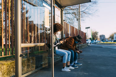 People sitting on seat