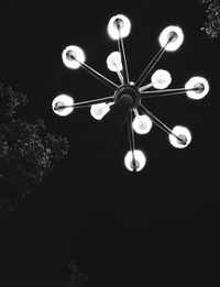 Low angle view of illuminated street light