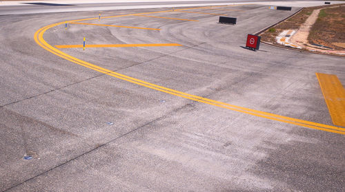 Airplane on airport runway