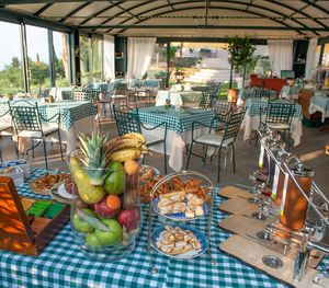 Table and chairs in restaurant