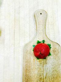 Close-up of strawberries on table