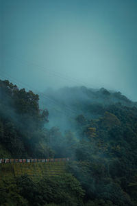 Scenic view of mountains against clear sky