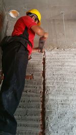 Man working at construction site