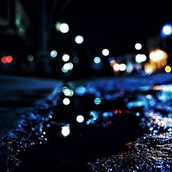 Defocused lights at night