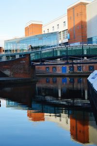 Reflection of buildings in water