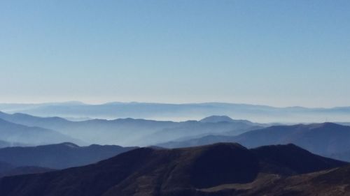 View of mountain range against the sky