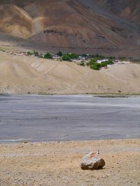 Scenic view of sandy beach