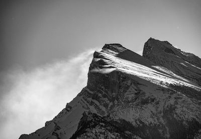 Low angle view of mountain against sky