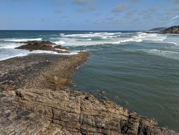 Scenic view of sea against sky