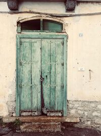 Close-up of closed door