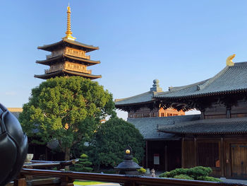 View of pagoda against sky