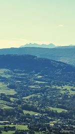 Aerial view of landscape against sky