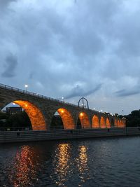 Bridge over river against sky