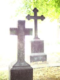 Cross in cemetery