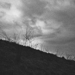 Scenic view of landscape against cloudy sky