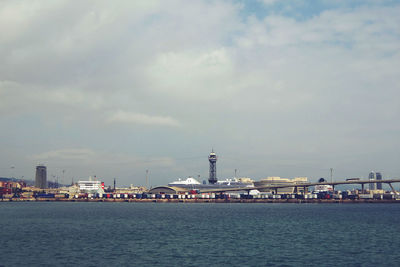 View of sea against cloudy sky