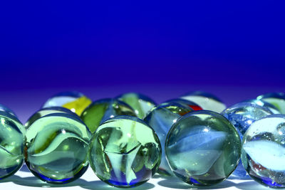 Close-up of multi colored glass balls