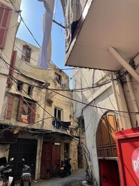 Low angle view of buildings against sky