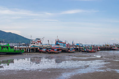 Fishing boats in thailand southeast asia