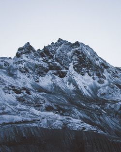 Scenic view of mountains against clear sky