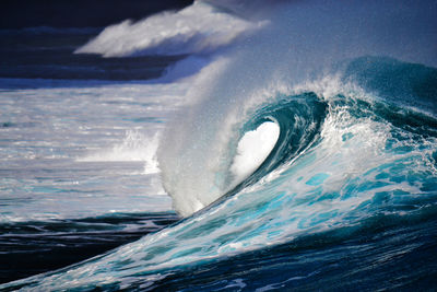 Close-up of wave splashing on shore