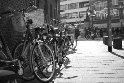 Bicycles on street