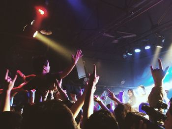 People enjoying music concert