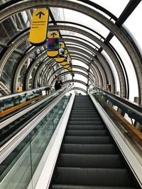 Escalator at subway station