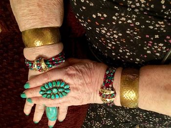 Close-up of man hand