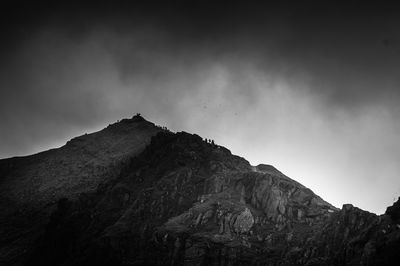 Low angle view of mountain against sky