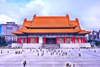 Tourists visiting temple