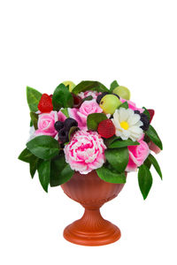 Close-up of pink roses against white background