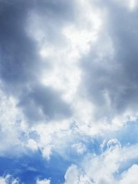 Low angle view of clouds in sky