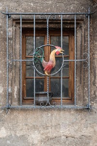 Window in front of building