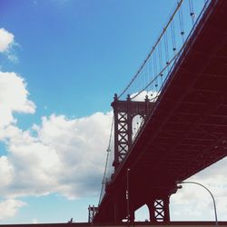Low angle view of bridge against sky