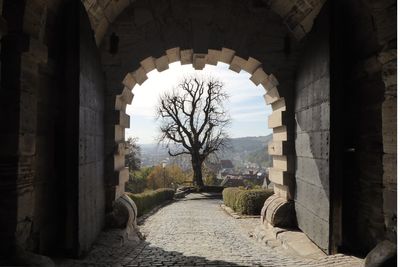 Archway of historical building