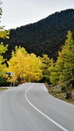 Road passing through country road