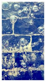 Close up of bubbles in water