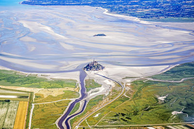 Aerial view of island