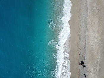 High angle view of beach